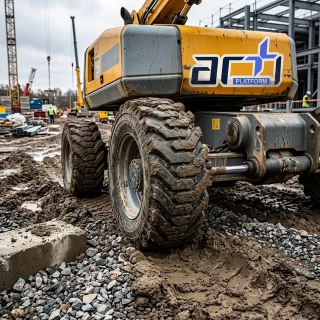 Şantiye Zeminindeki Engeller (Mıcır, Çamur) Platform Lastik ve Çekiş Seçimini Nasıl Etkiler?